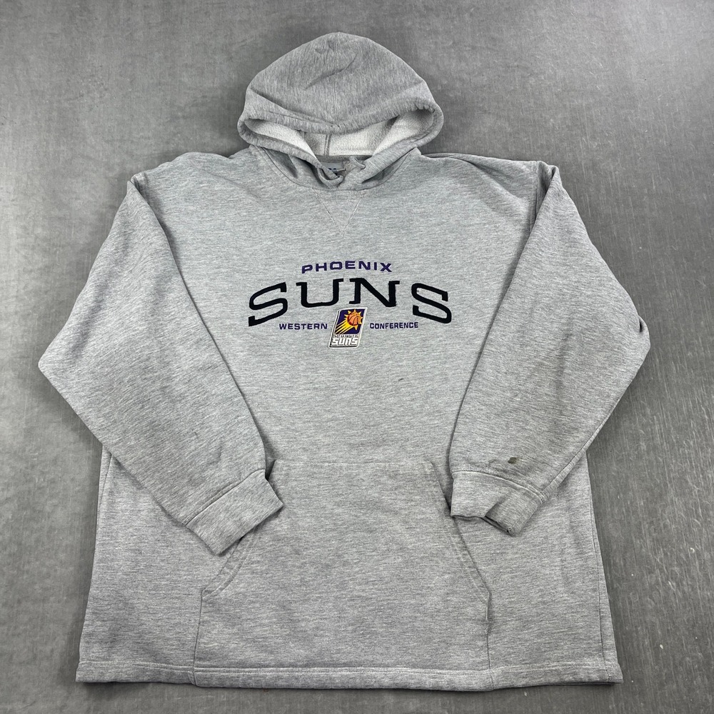 NBA Phoenix Suns Men XL Gray Hoodie Western Conference Embroidered Pullover